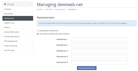setting domain forwardding