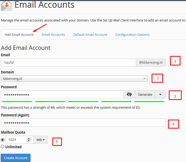 membuat email domain dalam cPanel