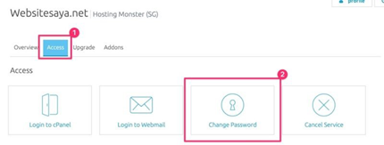 mengganti password hosting