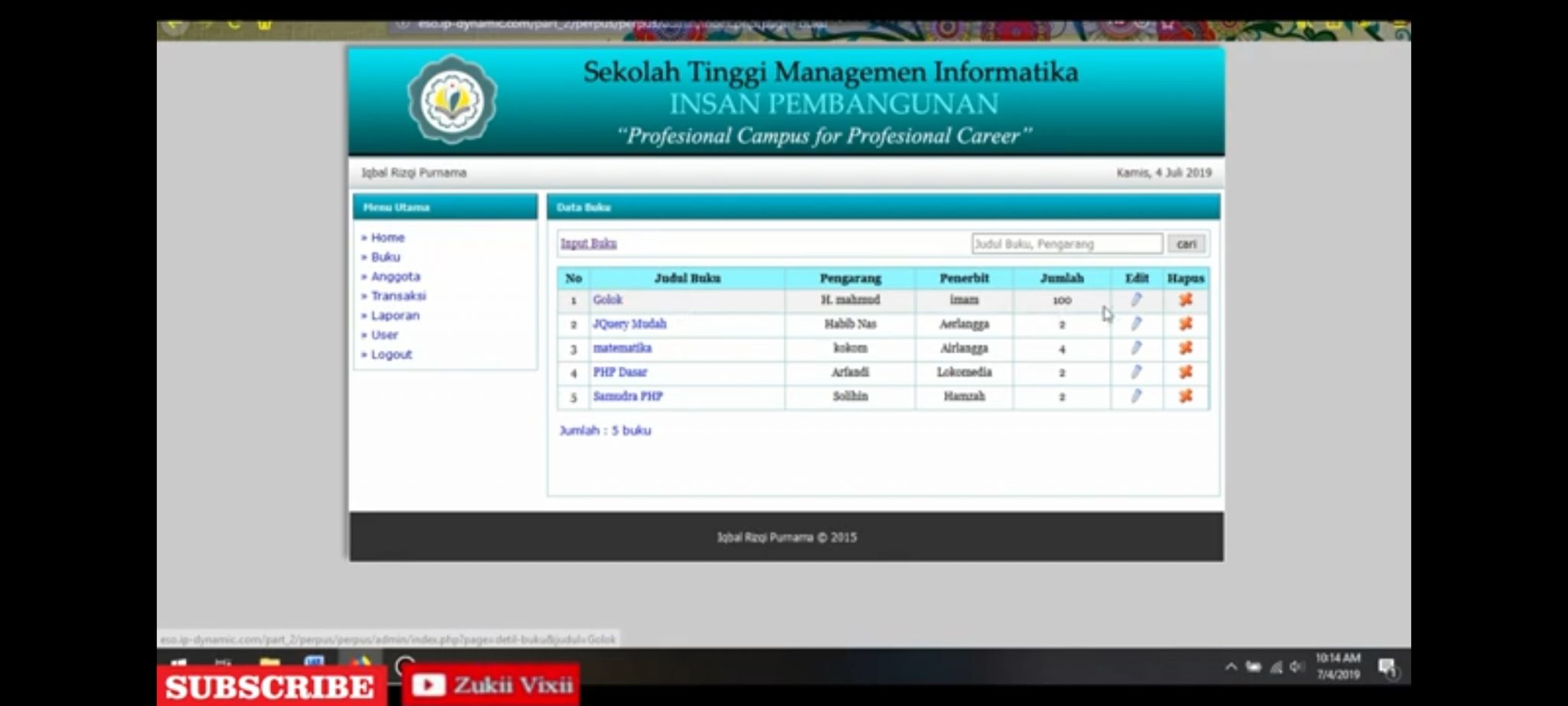 Source Code Aplikasi Perpustakaan Berbasis Web dengan PHP dan MySQL ...